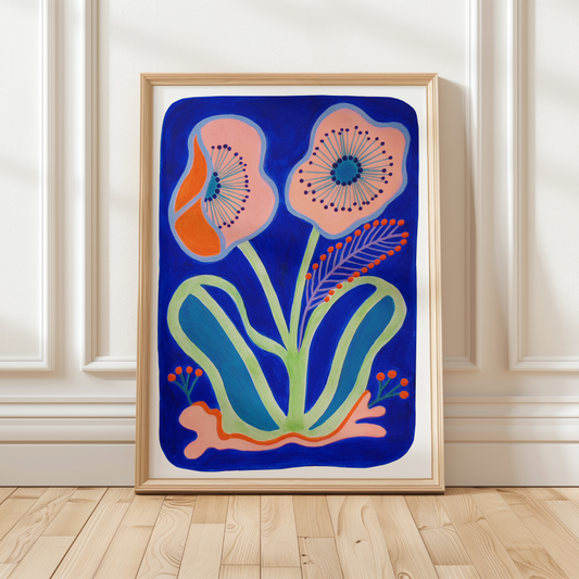 BLUE STEMS - Art Print