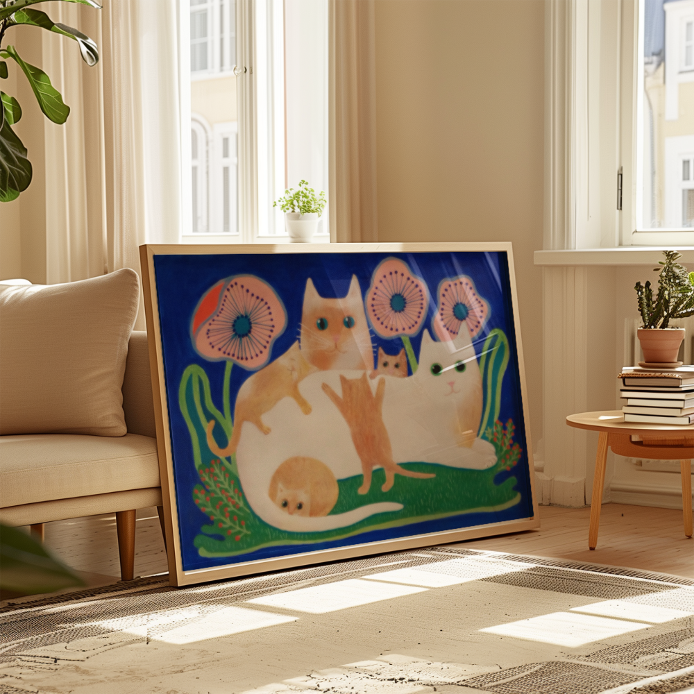 CAT FAMILY - Art Print