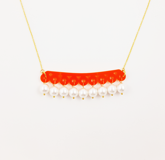 Orange Bubble Necklace