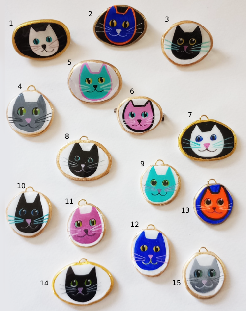 Cat Mates Pendants & Brooches - Limited Edition