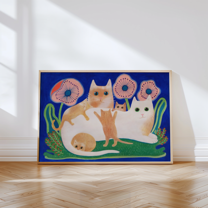 CAT FAMILY - Art Print