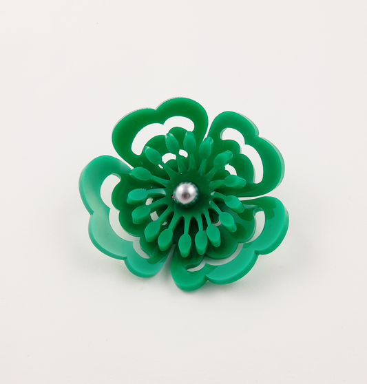 Emerald Anemone Brooch