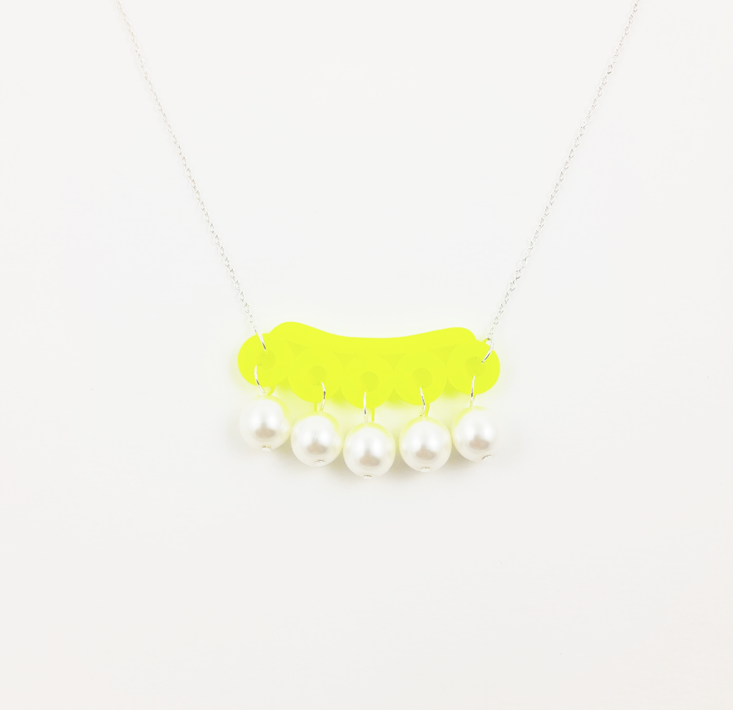 Neon Yellow Mini Bubble Necklace