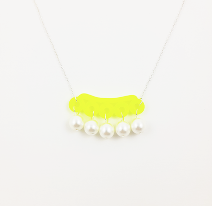 Neon Yellow Mini Bubble Necklace