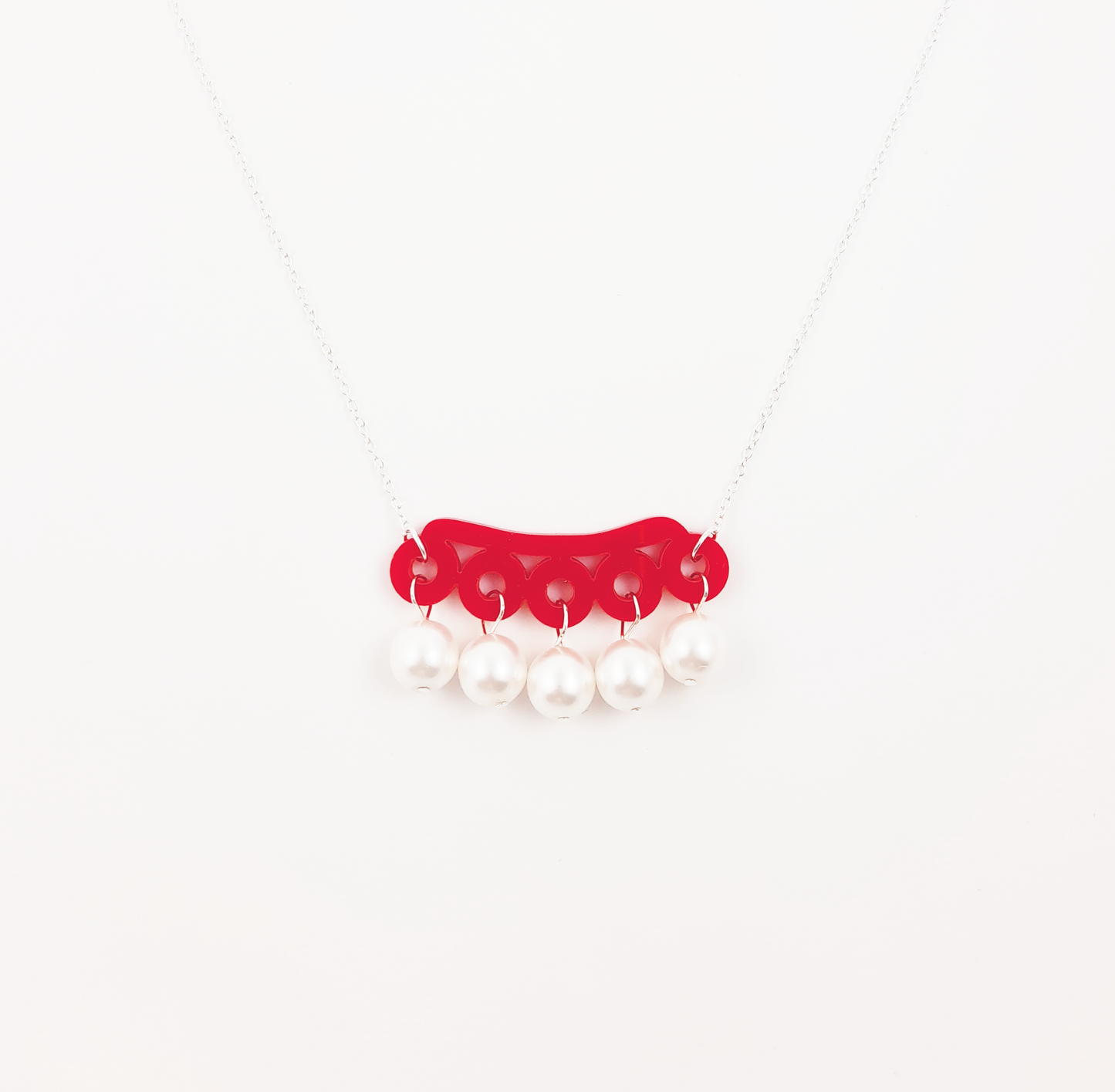 Cherry Red Mini Bubble Necklace