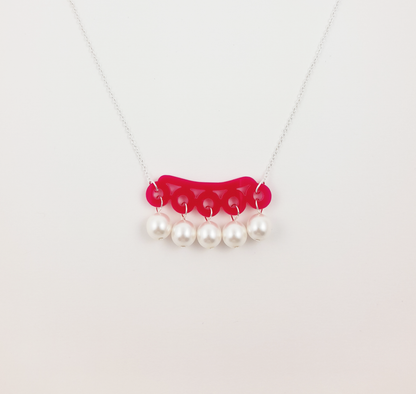 Fuchsia Mini Bubble Necklace