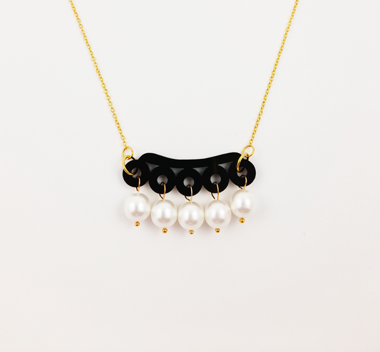 Black Mini Bubble Necklace