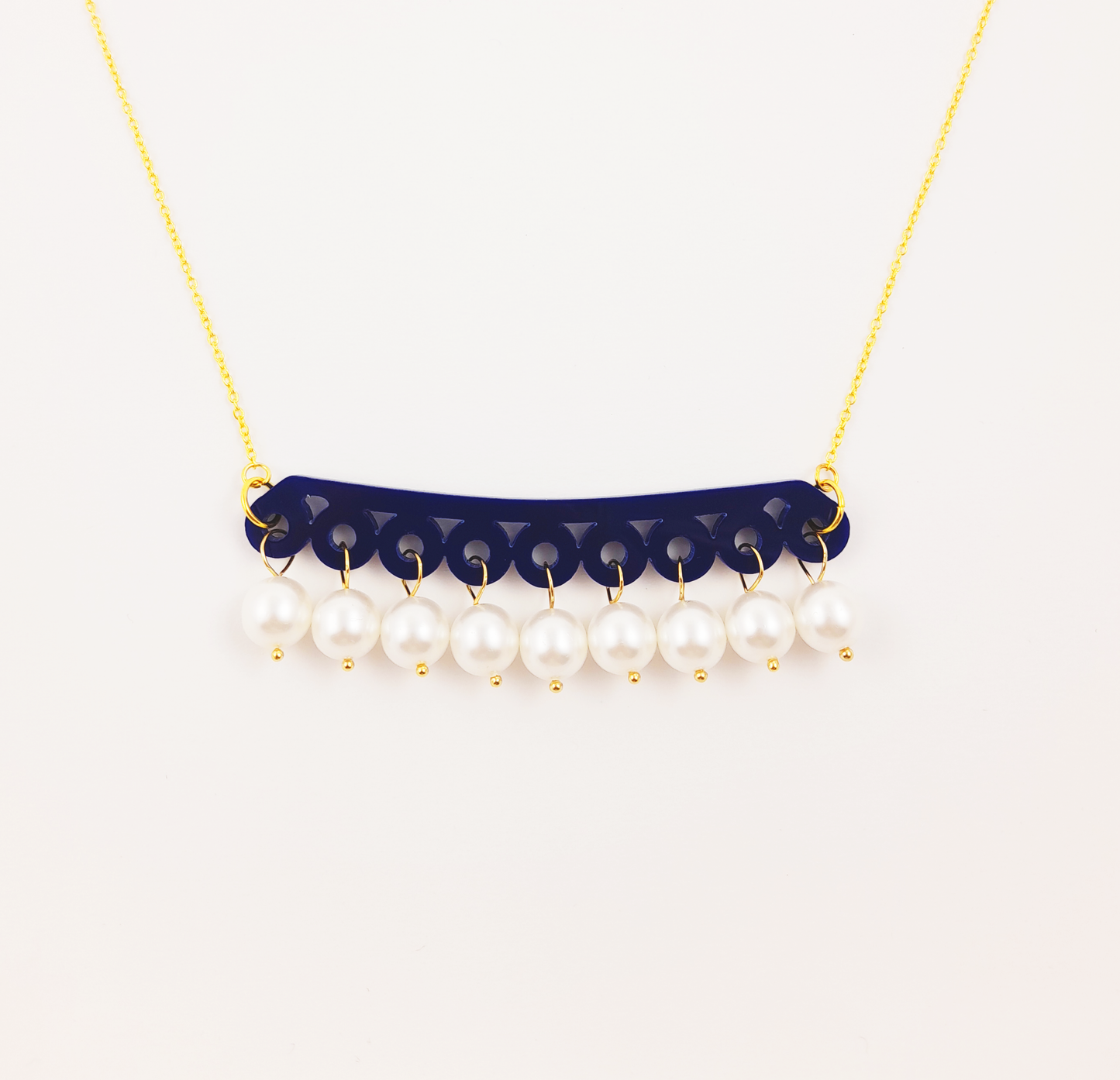 Navy Bubble Necklace