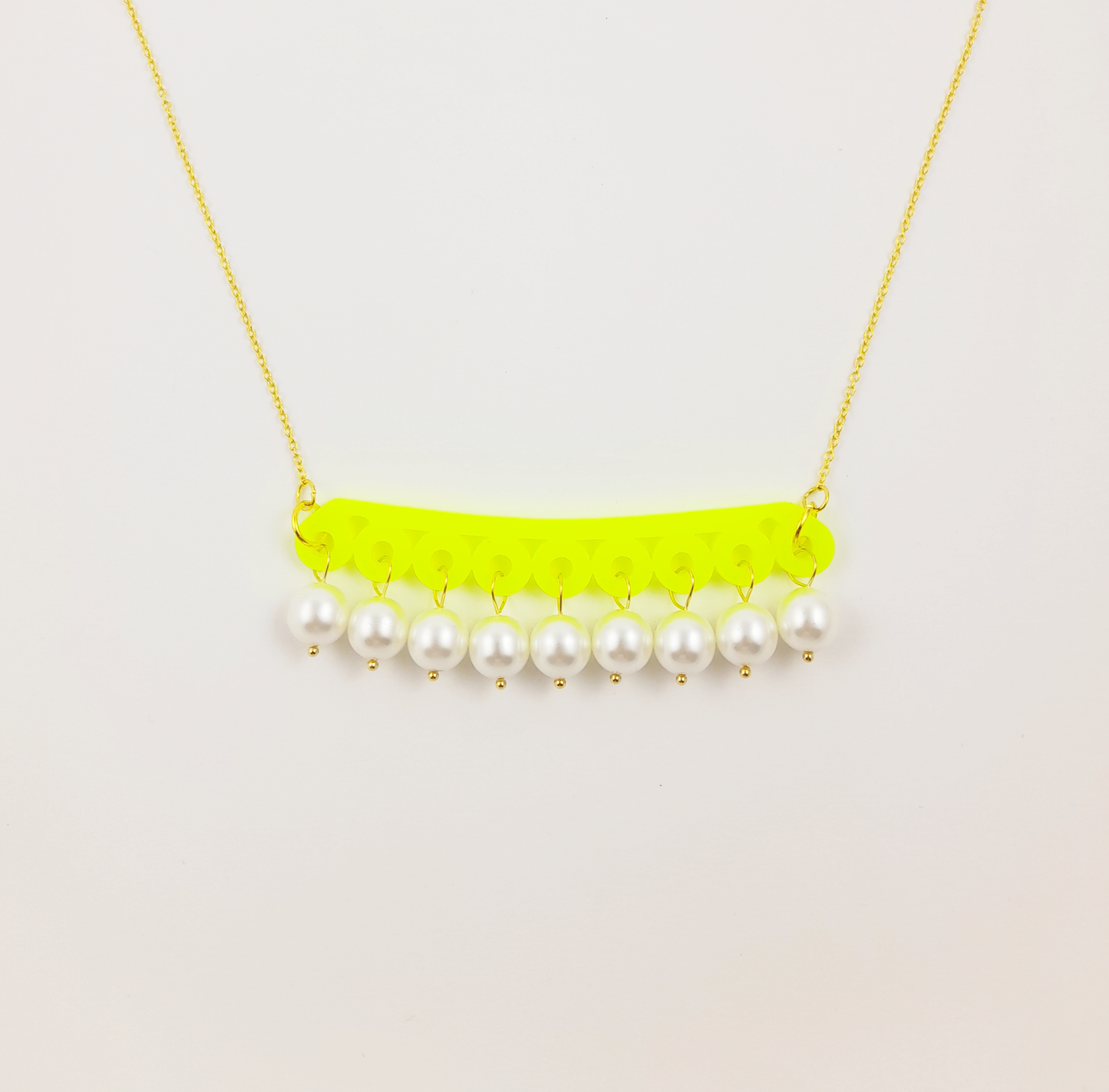 Neon Yellow Bubble Necklace