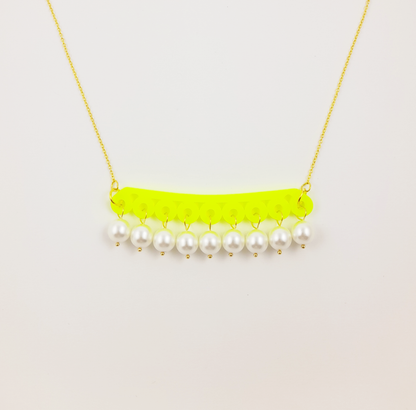 Neon Yellow Bubble Necklace