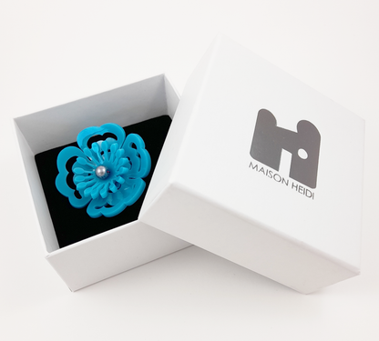 Turquoise Anemone Brooch