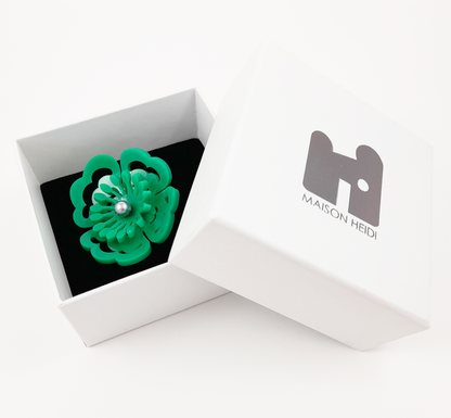 Emerald Anemone Brooch