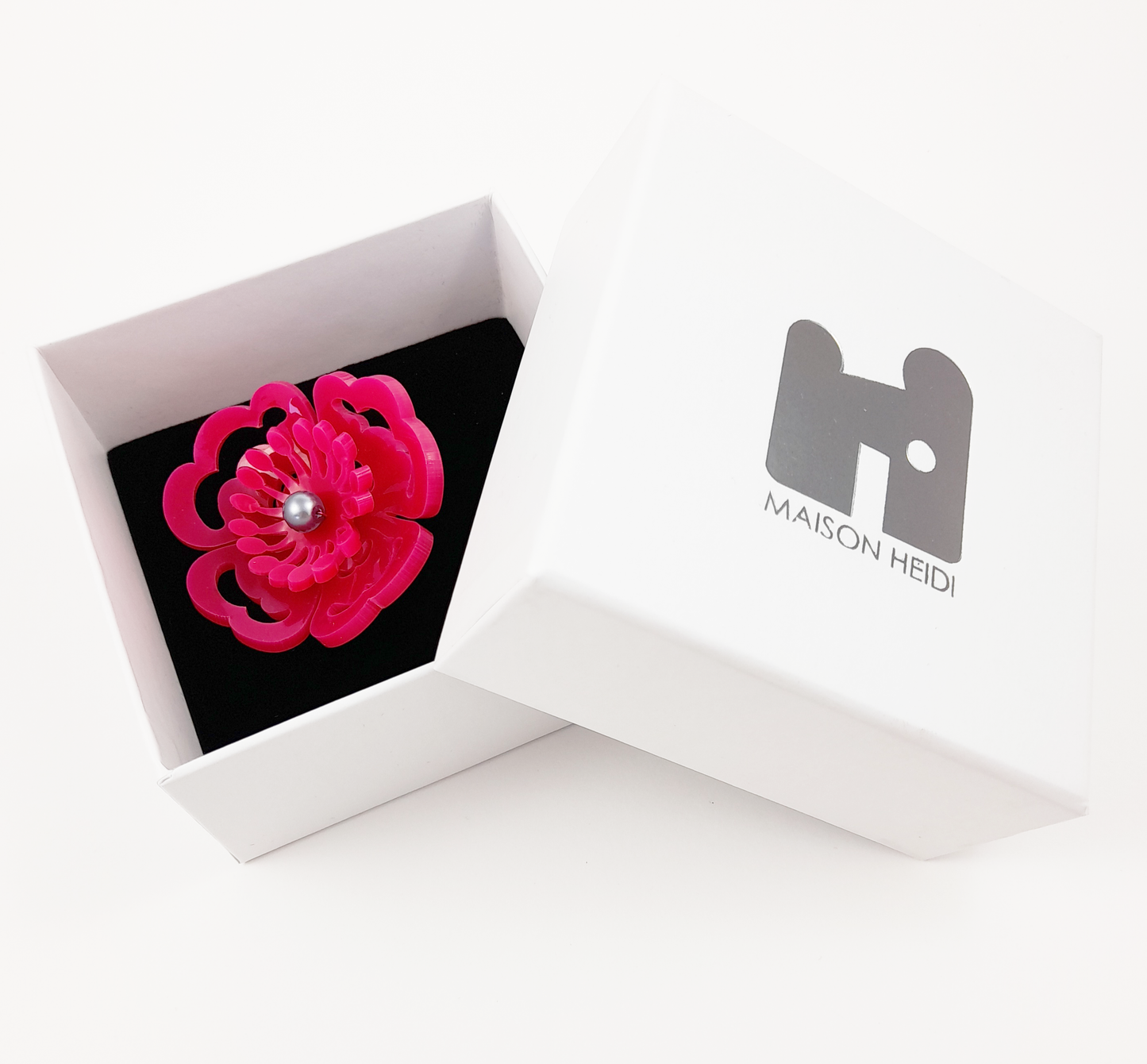 Fuchsia Anemone Brooch