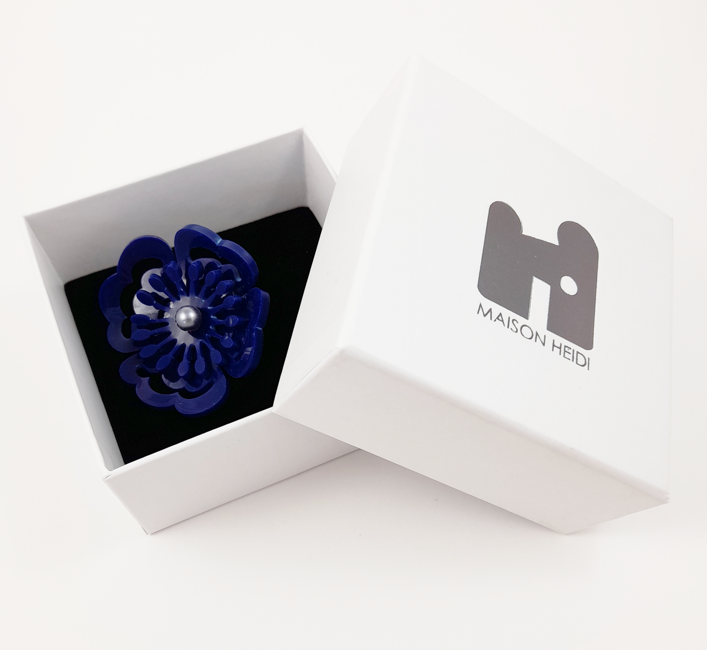 Navy Anemone Brooch