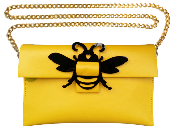 Bumble bee store clutch bag