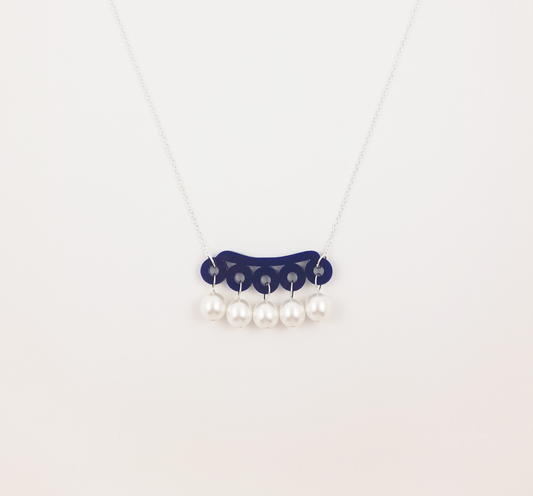 Navy Mini Bubble Necklace