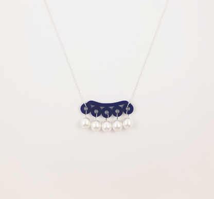Navy Mini Bubble Necklace